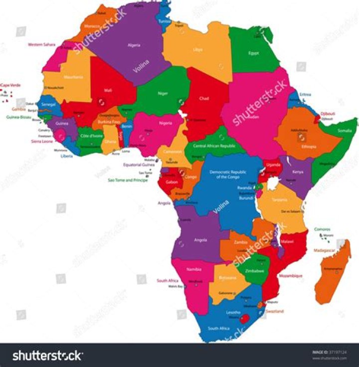 Africa Countries And Capital City Map - Locations At A Glance