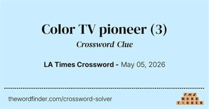 Color TV pioneer: Abbr. Crossword Clue Daily Themed 3 letters Answer