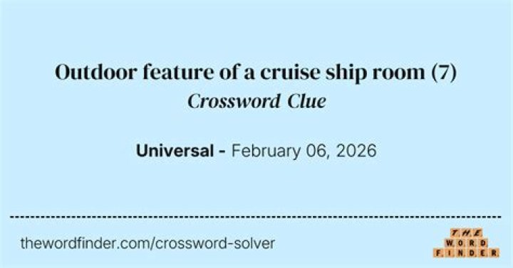 Cruise ship room Crossword Clue Universal