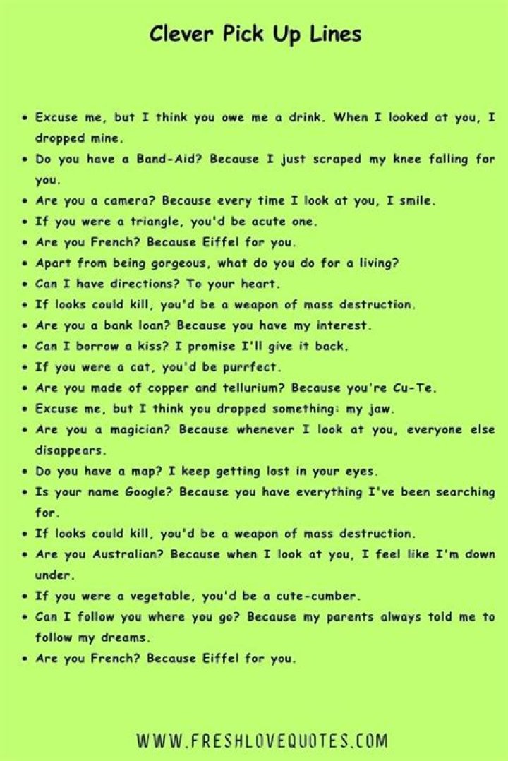 Discover Irresistible Funny Pick Up Lines
