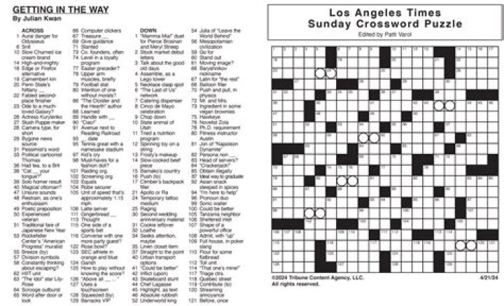 During Crossword Clue LA Times Answer