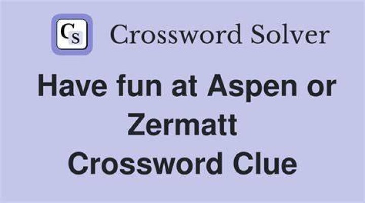 Enjoying Aspen, perhaps Crossword Clue LA Times Answer - News