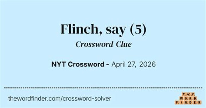 Flinch Crossword Clue