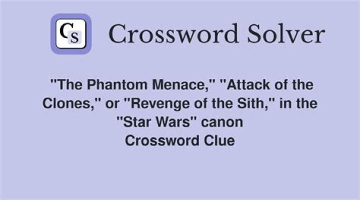 Franchise with Sith Lords Crossword Clue USA Today