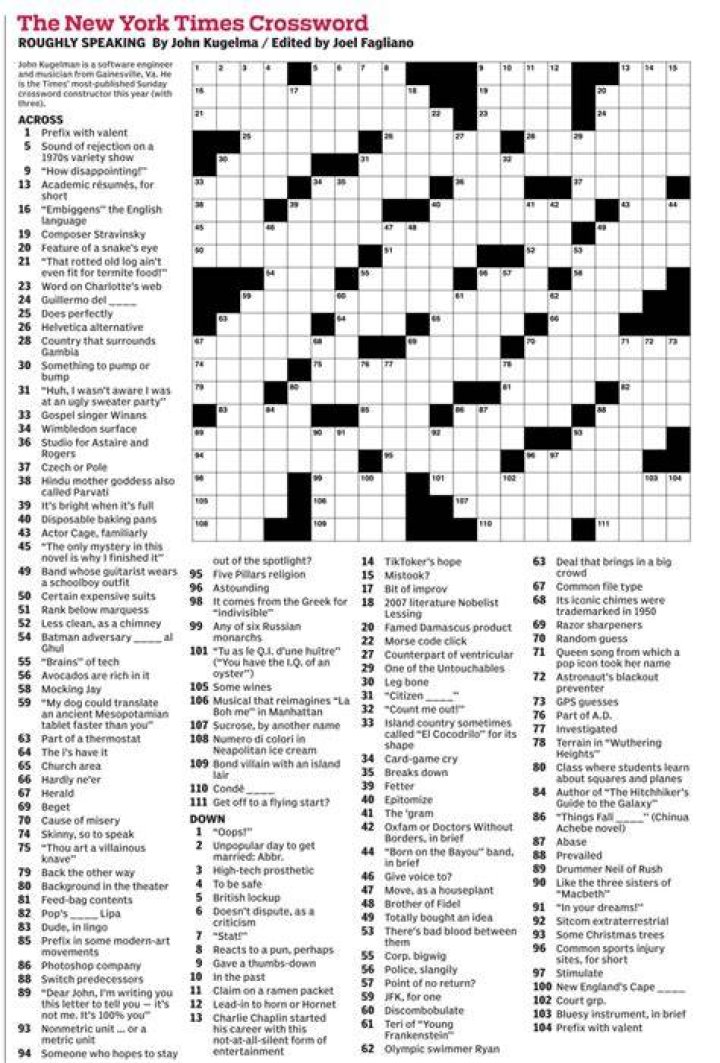 German &ldquo;you&rdquo; Crossword Puzzles NYT Clue - News
