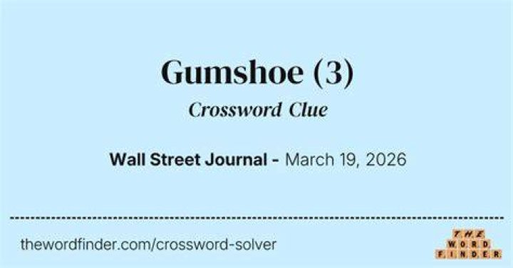 Gumshoe Crossword Clue LA Times