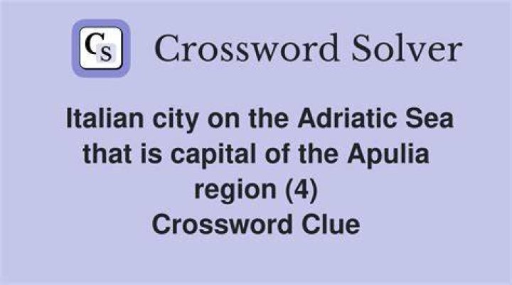 Italian port on the Adriatic sea (anagram of rabi) Crossword Clue Daily Themed Answer With 4 letters