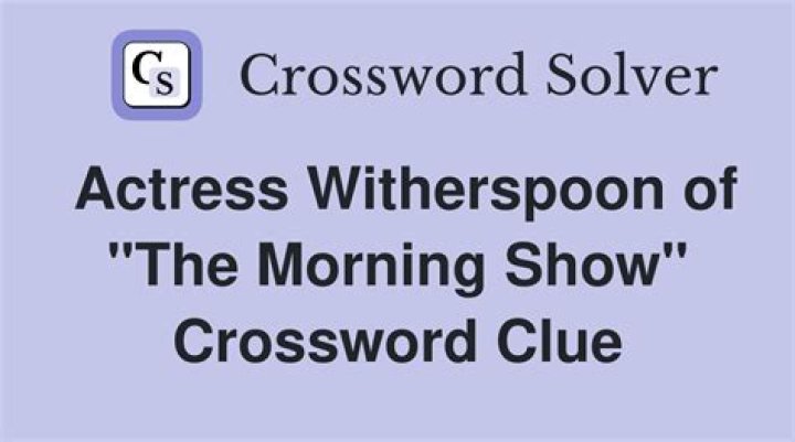 Jennifer of "The Morning Show" Crossword Clue LA Times