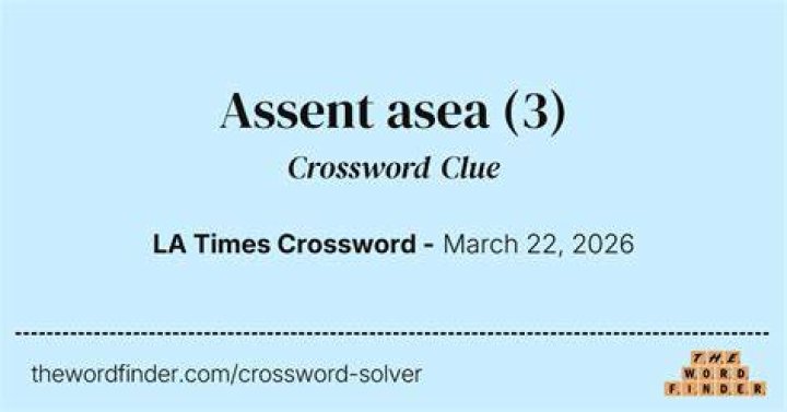 LA Times Informal assent Crossword Clue Answers with 3 letters