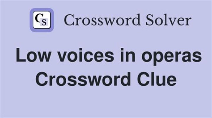 Low choir voices Crossword Clue LA Times