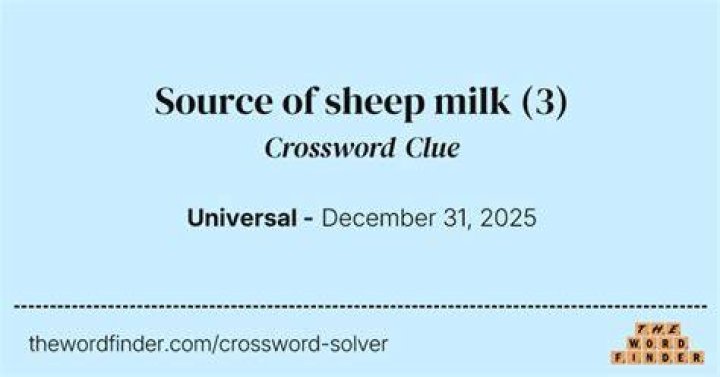 Name found in "whole milk" Crossword Clue Universal Answer