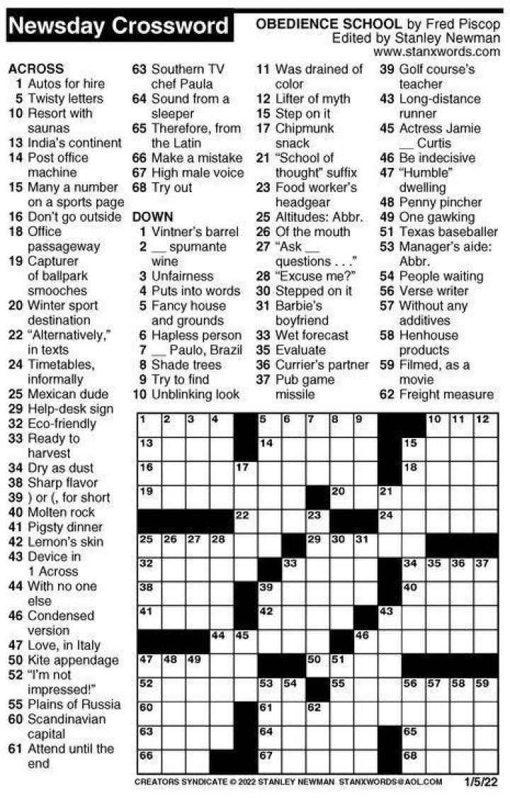 Newsday Prefix like iso- Crossword Clue Answer - News