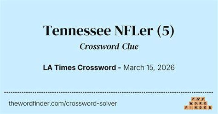 NFLer since 2016 Crossword Clue LA Times