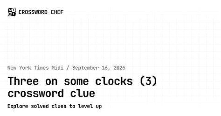 Noon, on some clocks NYT Crossword Clue Answer 3 letters