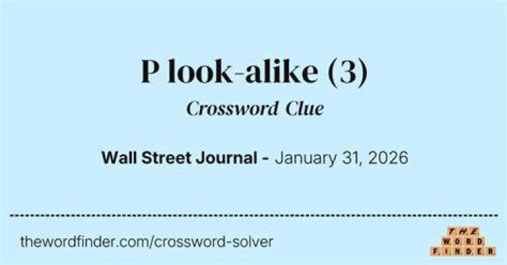 P look-alike WSJ Crossword Clue