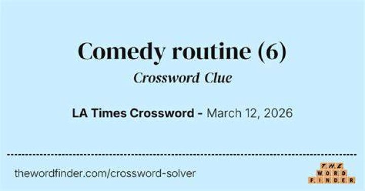 Part of a routine LA Times Crossword Clue