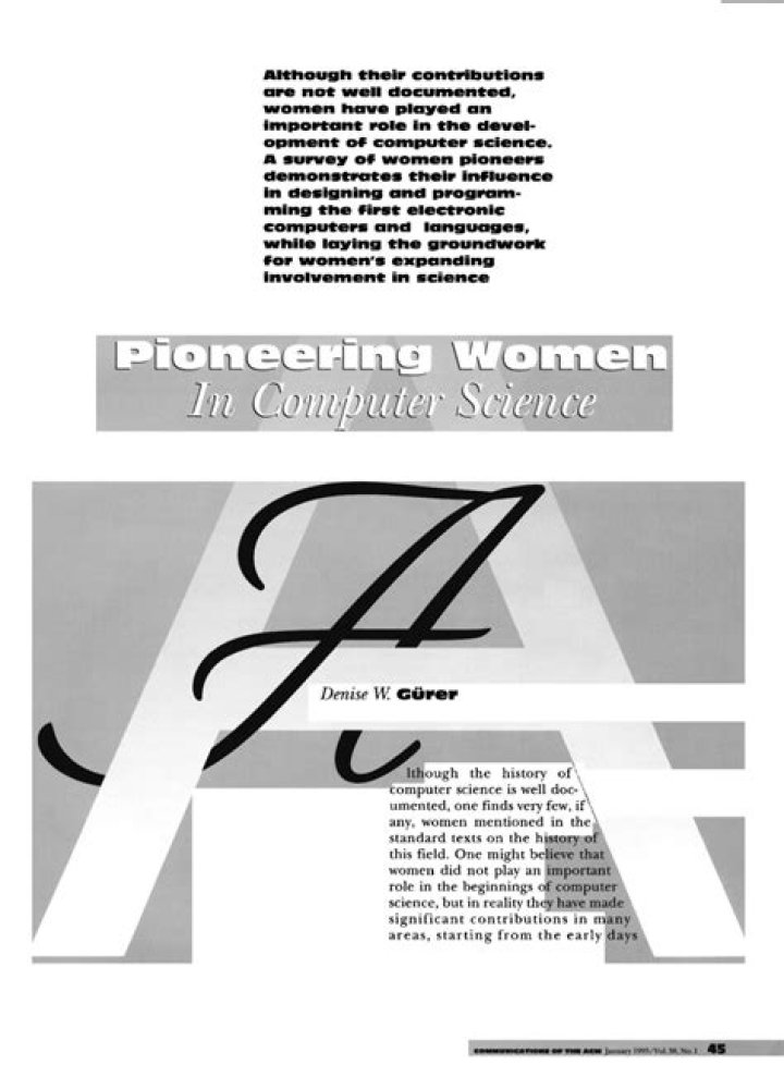 Pioneering Women In Computer Science