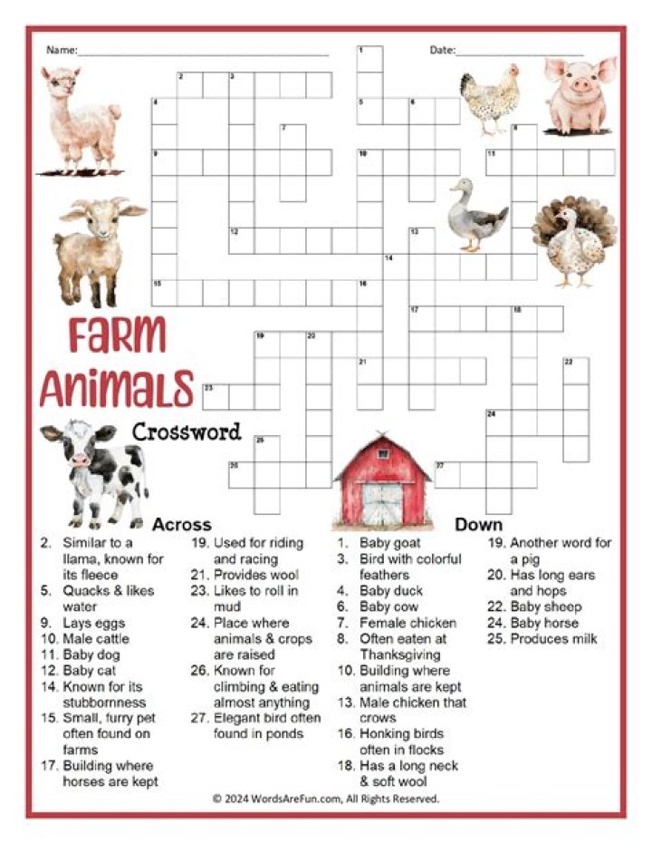 Ram's farm mate Crossword Clue Daily Themed Crossword