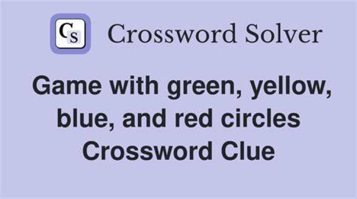 *Red, yellow, green and blue circles Crossword Clue