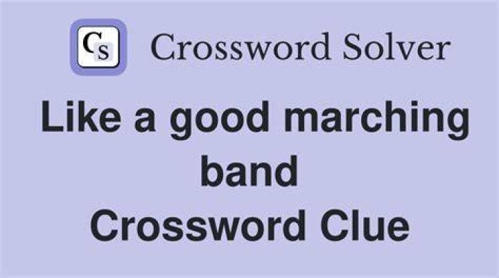 Synchronized like a marching band Crossword Clue LA Times
