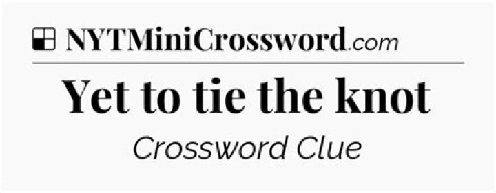 Tie the knot NYT Crossword Clue Answer