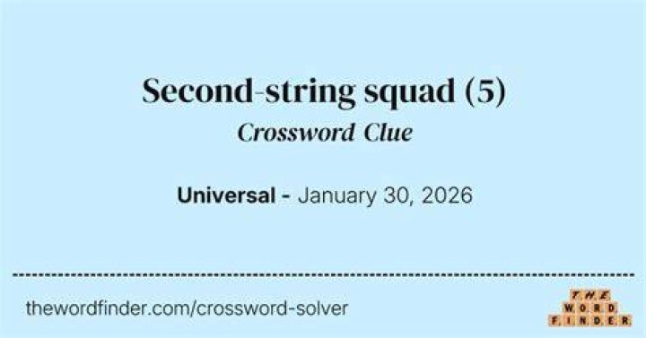 USA Today Second-string squad Crossword Clue Answers with 5 letters